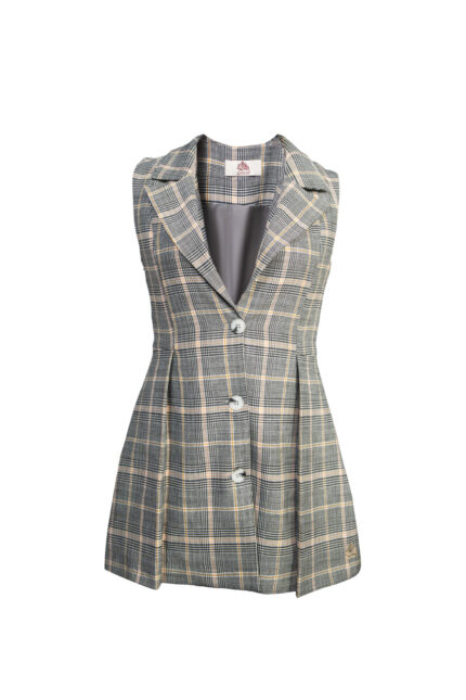 Sleeveless Blazer Vest Soft Beige